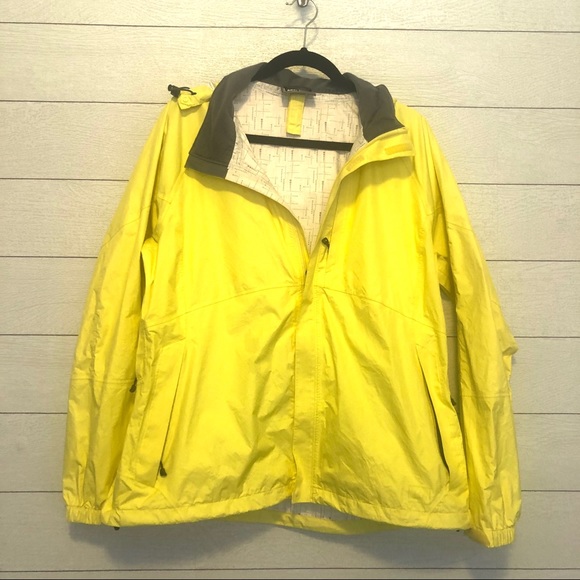 REI Jackets & Blazers - REI Bright Yellow Hooded Rain Jacket Size XL